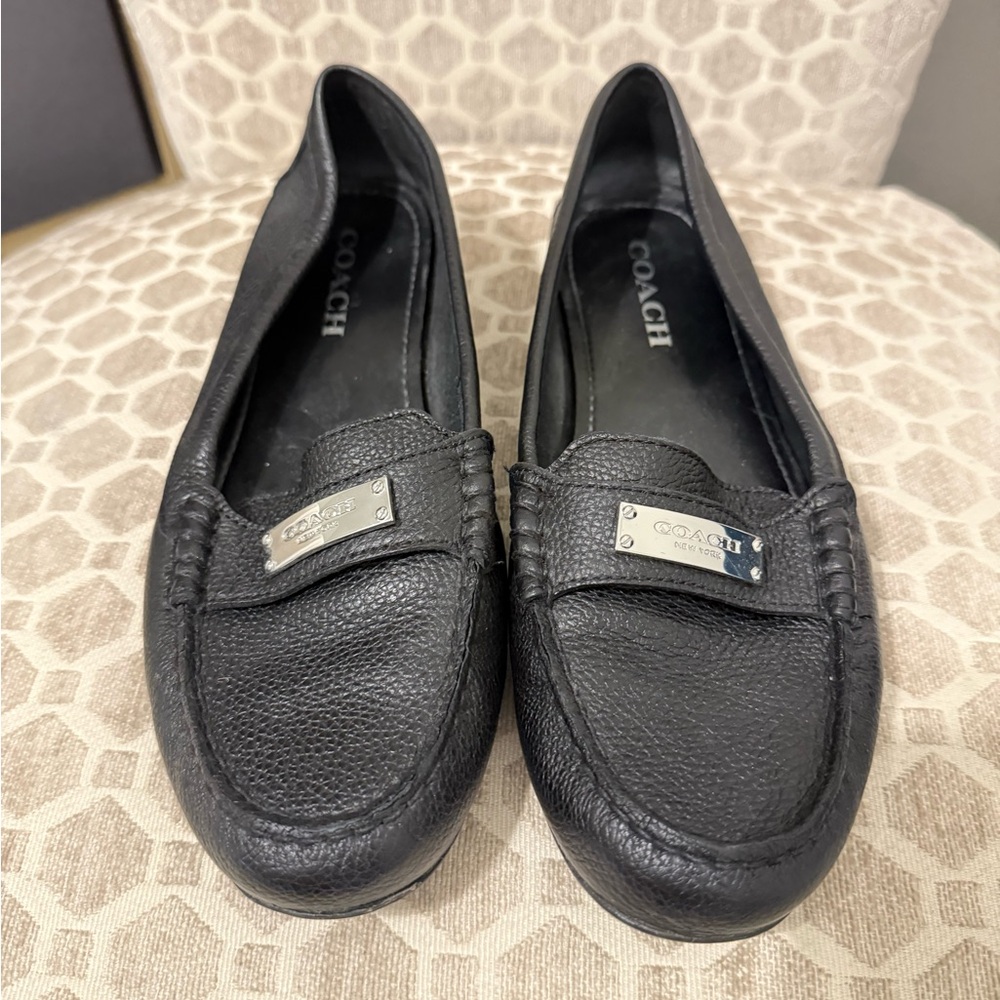 Coach Black Leather Loafers